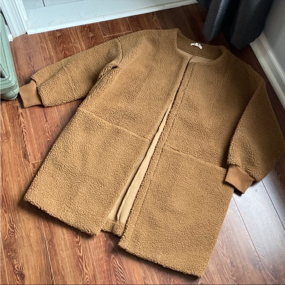 Madewell Sherpa cocoon coat size medium - Picture 1 of 6